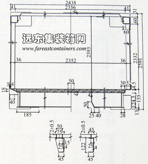 IAA、ICC 集裝箱橫向剖面圖