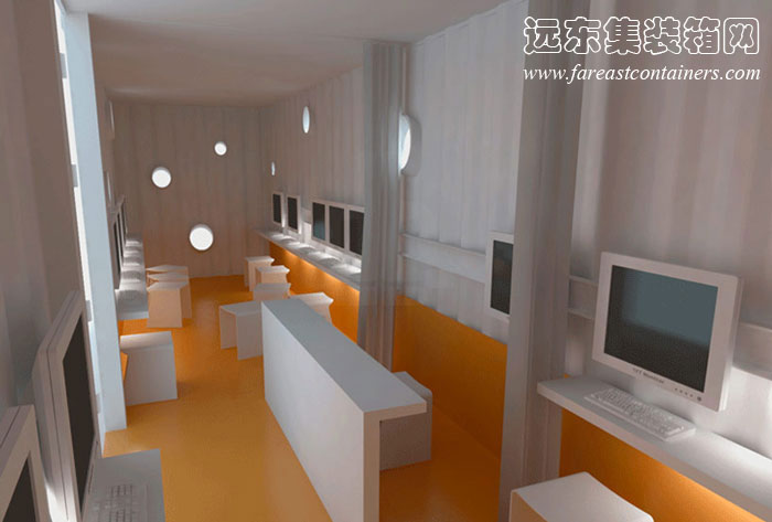 Librii集裝箱圖書館的內部效果圖
