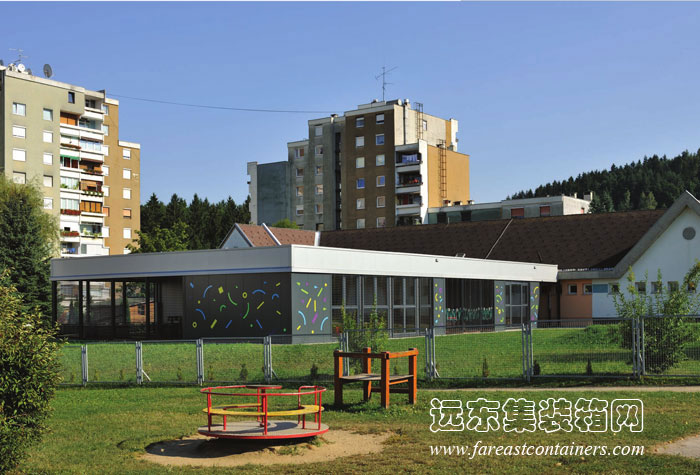 集裝箱建筑： Ajda 2 集裝箱幼兒園的周圍環境