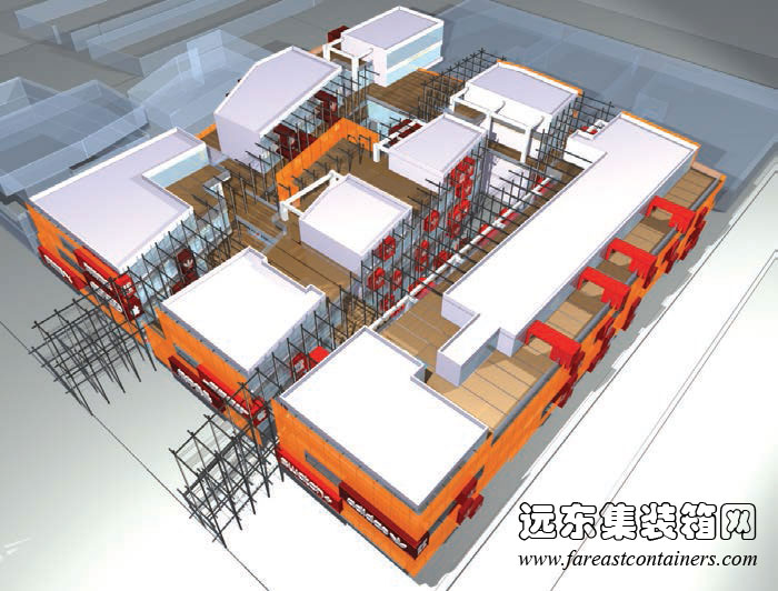 SANLITUN SOUTH 三里屯南區集裝箱建筑立體模型